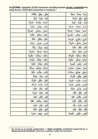 Arapçada Kelime Çekimleri (Emsile - Bablar - Aksamı Seba) - كتب موسى علاق الجزء الأول كلمة - 4