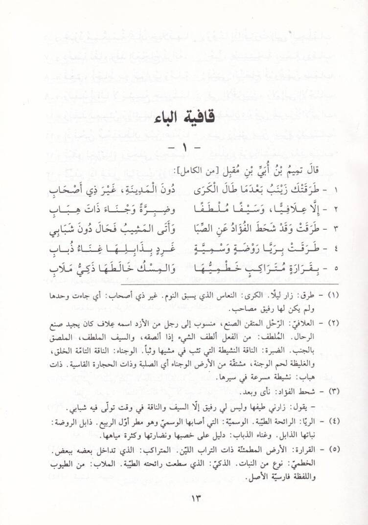 Divanu  Temim b. Übey İbn Mukbil  - ديوان تميم بن أبي بن مقبل - 2