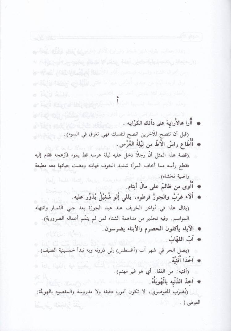 El-Emsalüş-Şamiyye Kamusu Emsalil-Avam fi Dımaşkiş-Şam Müretteben ala Hurufil-Mucem - الأمثال الشامية قاموس أمثال العوام في دمشق الشام - 2