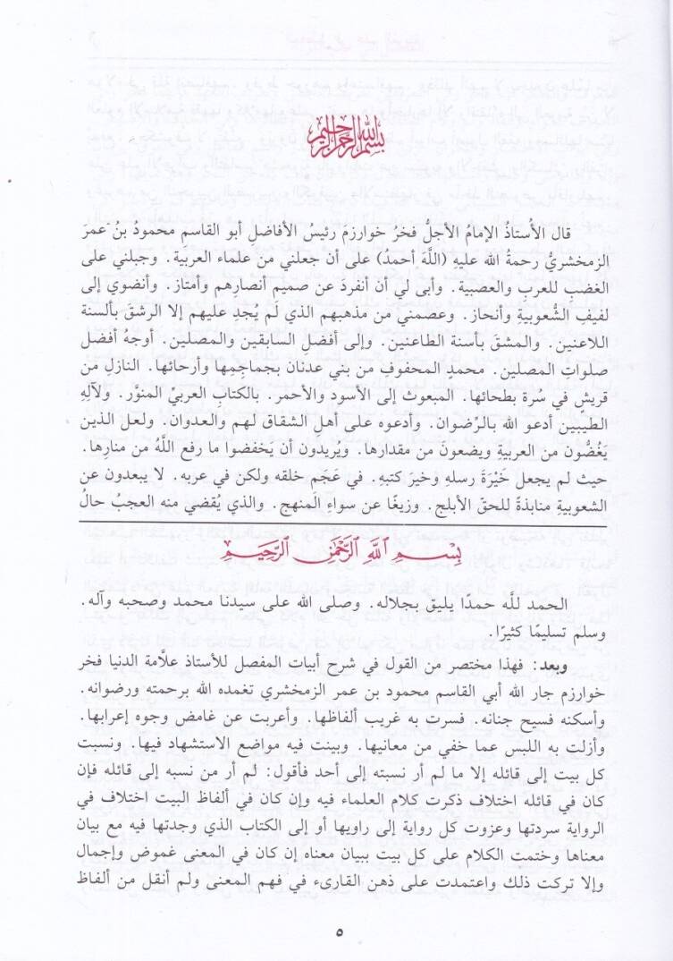 El-Mufassal fi İlmil-Arabiyye ve bi-Zeylihi Kitabül-Mufaddal fi Şerhi Ebyatil-Mufassal / Ebu Firas Bedreddin Seyyid Muhammed Nasani - المفصل في علم العربية وبذيليه كتاب المفضل في شرح أبيات المفصل - 2