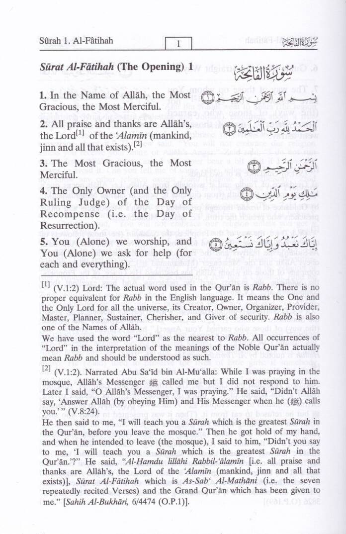 Interpretation Of The Meanings Of The Noble Quran in the english language - تفسير معاني القرآن الكريم باللغة الإنجليزية - 2