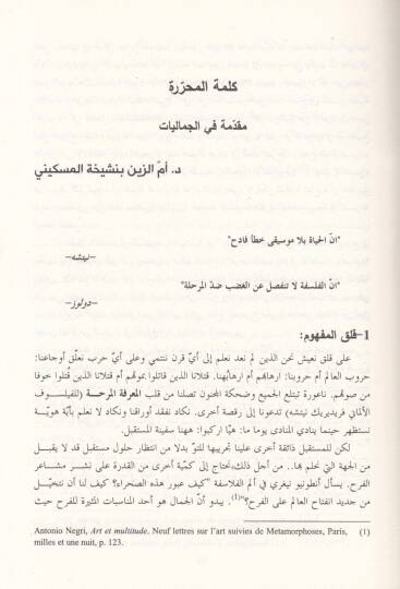 Muanesat fil-Cemaliyyat Nazariyyat - Tecarib - Rehanat - مؤانسات في الجماليات نظريات - تجارب - رهانات - 2