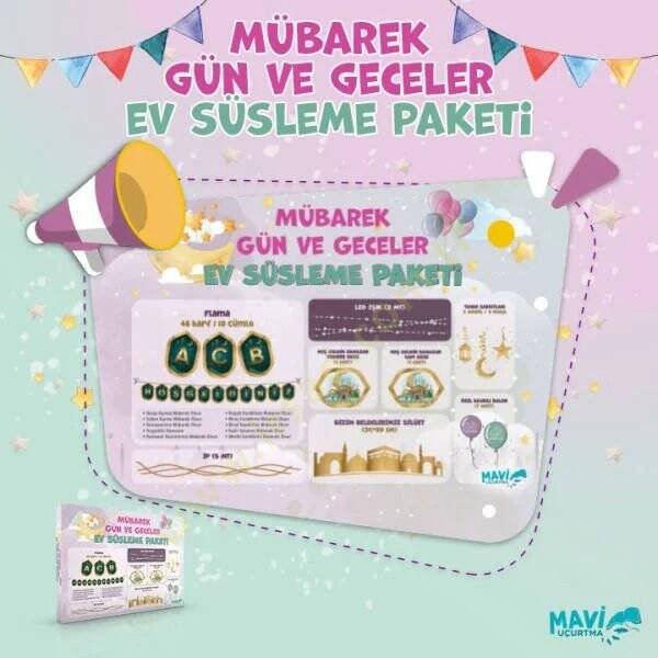 Mübarek Gün ve Geceler Ev Süsleme Paketi - Mübarek Gün ve Geceler Ev Süsleme Paketi - 1